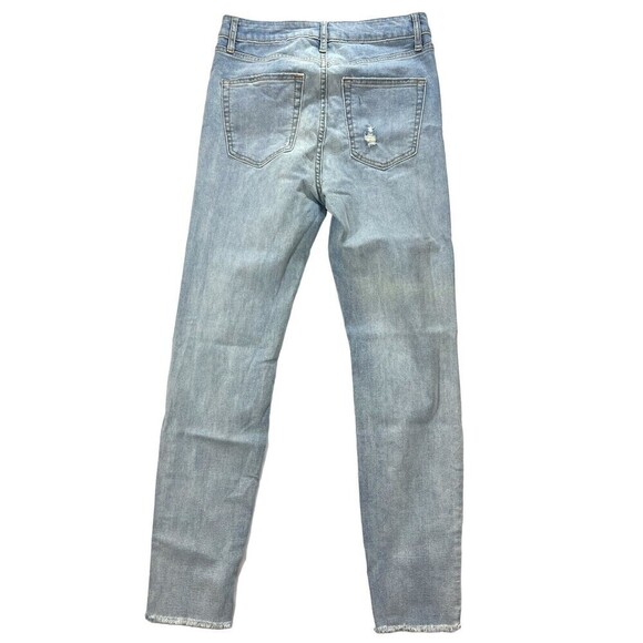 Wild Fable Highest Rise Skinny Jean Destroyed Raw Hem Denim Jeans Size 8 - Picture 2 of 12